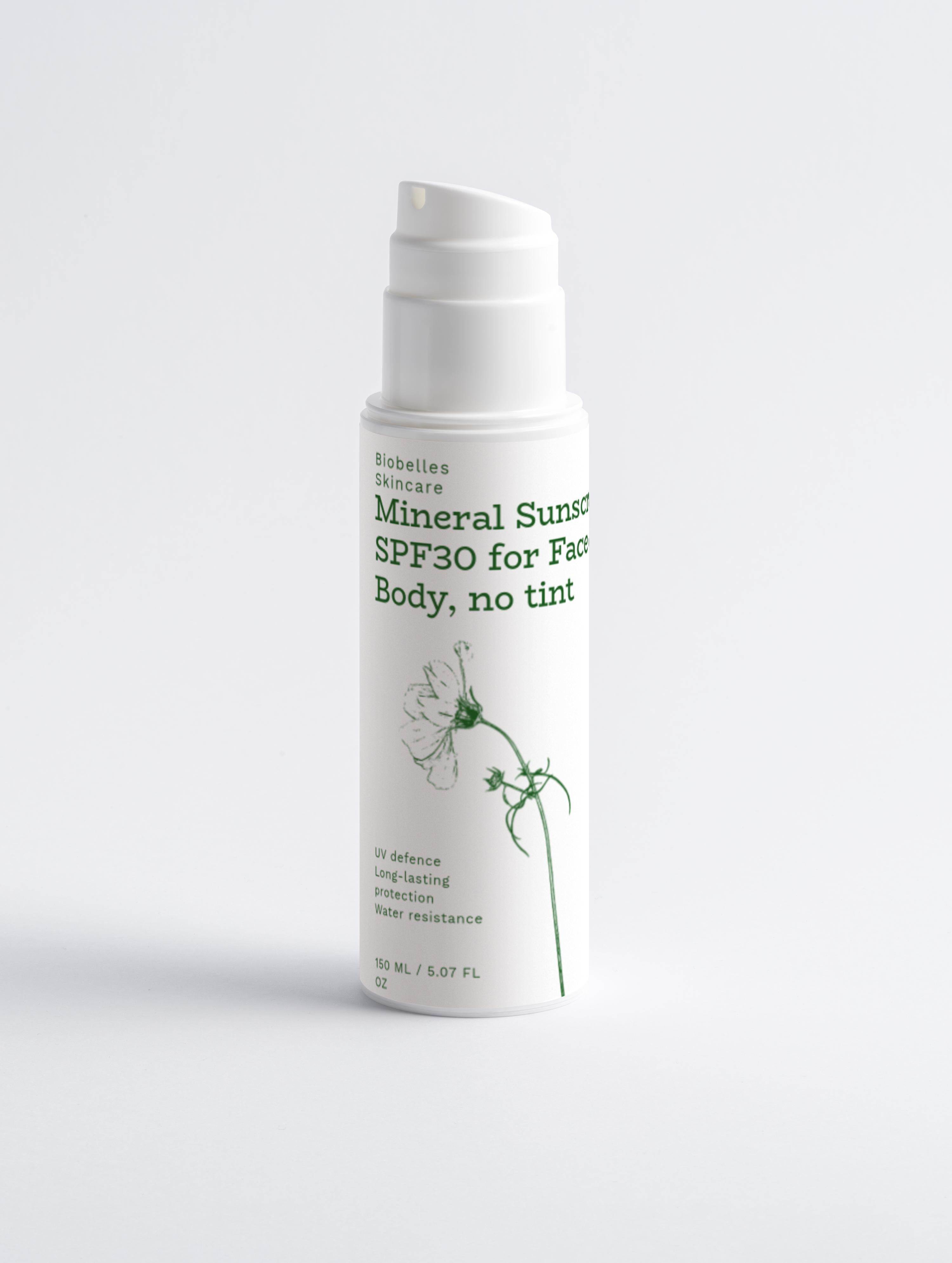 Mineral Sunscreen SPF30 for Face & Body, no tint